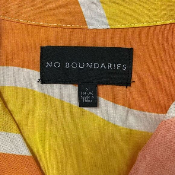 No boundaries brand new button down multicolor short sleeve blouse - Picture 5 of 10